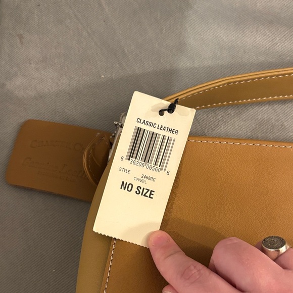 Charter Club Leather Shoulder Bag - Picture 2 of 3